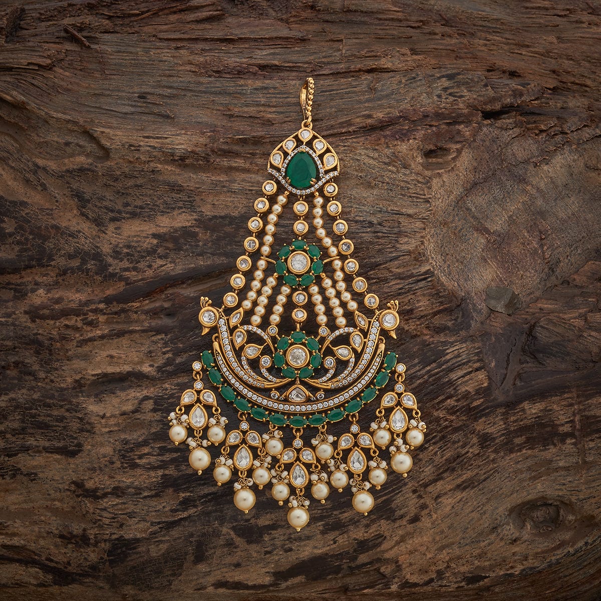 Kundan Hair Brooch 180238 - Image 4