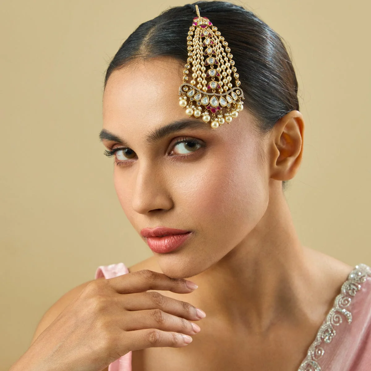 Kundan Hair Brooch 181115
