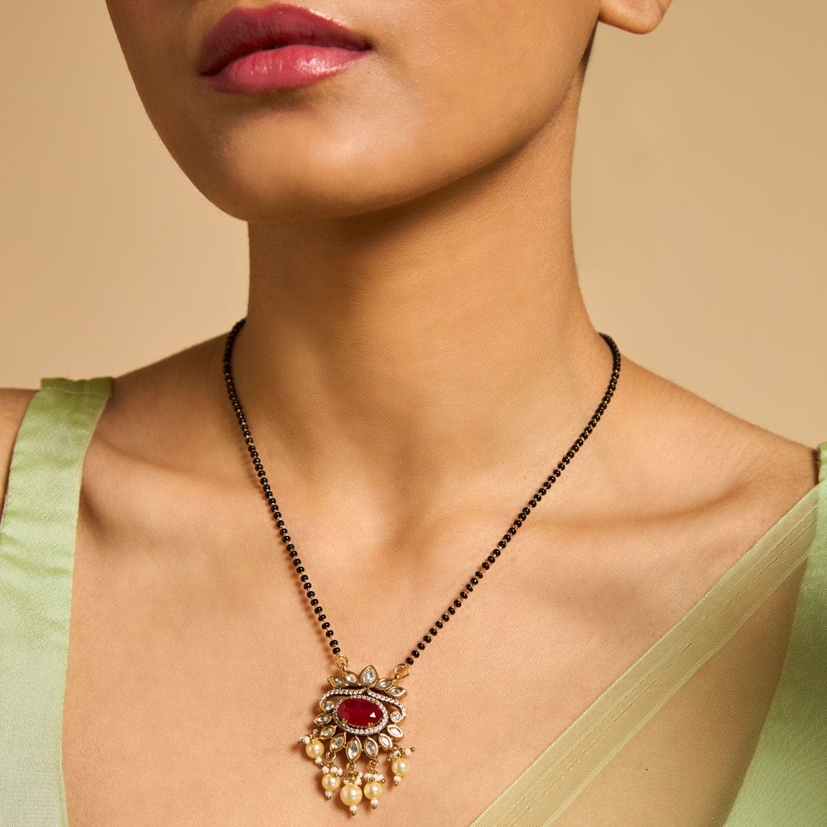 Kundan Mangalsutra 173019 - Image 3