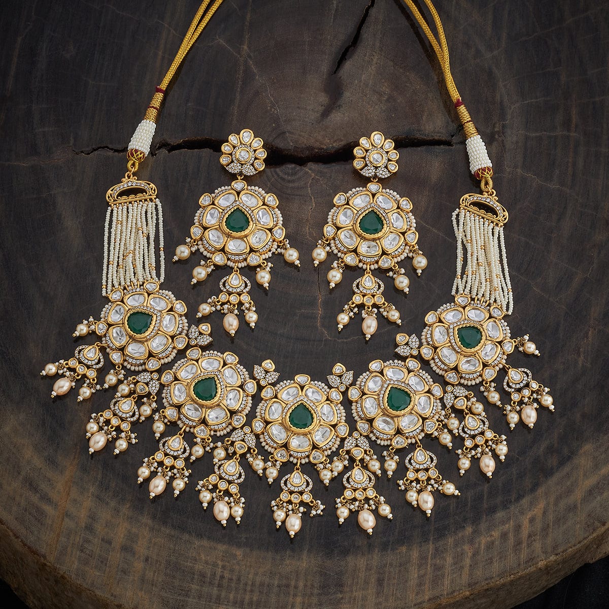 Kundan Necklace 163990 - Image 11