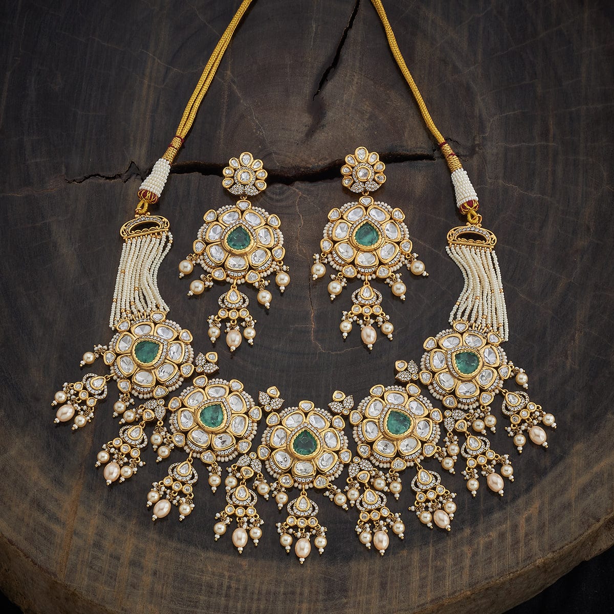 Kundan Necklace 163990 - Image 13