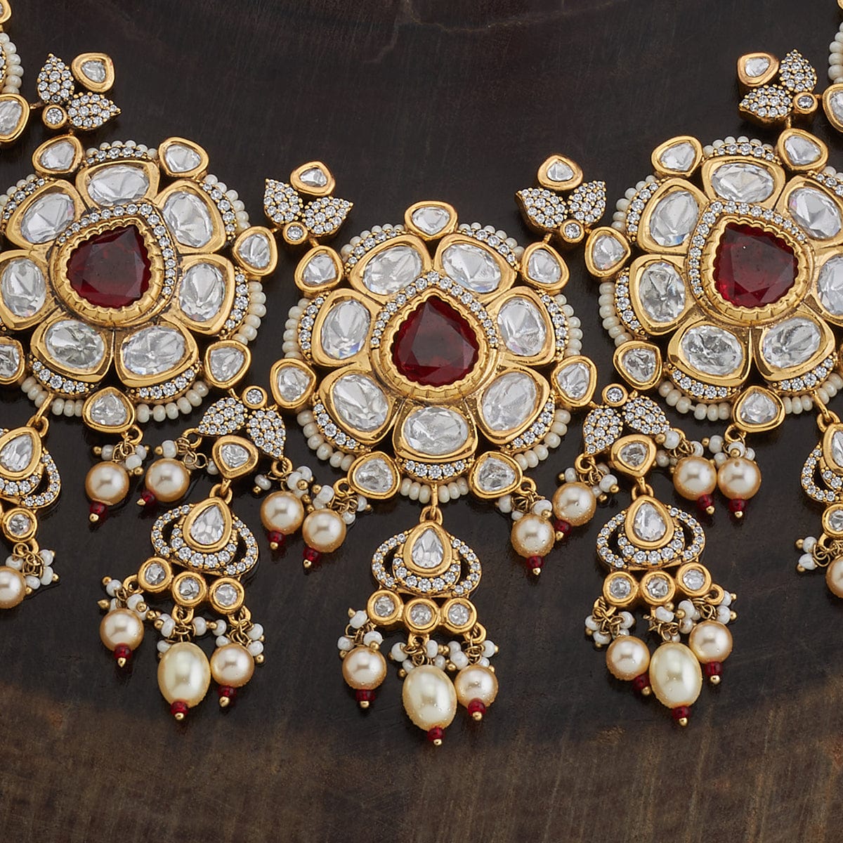 Kundan Necklace 163990 - Image 3