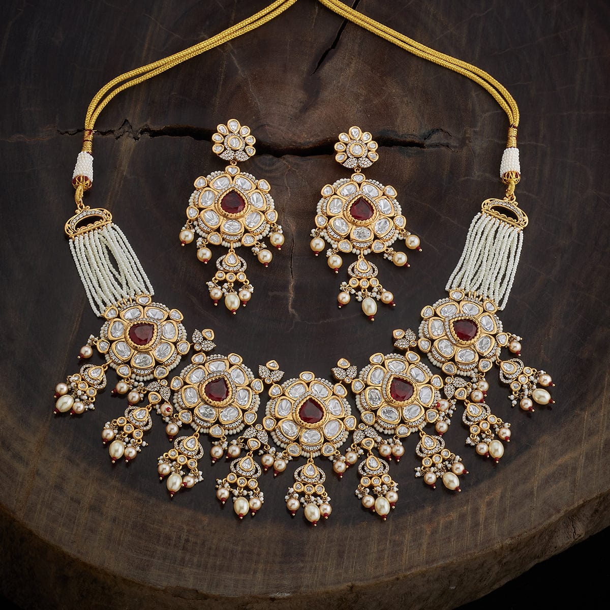 Kundan Necklace 163990 - Image 4