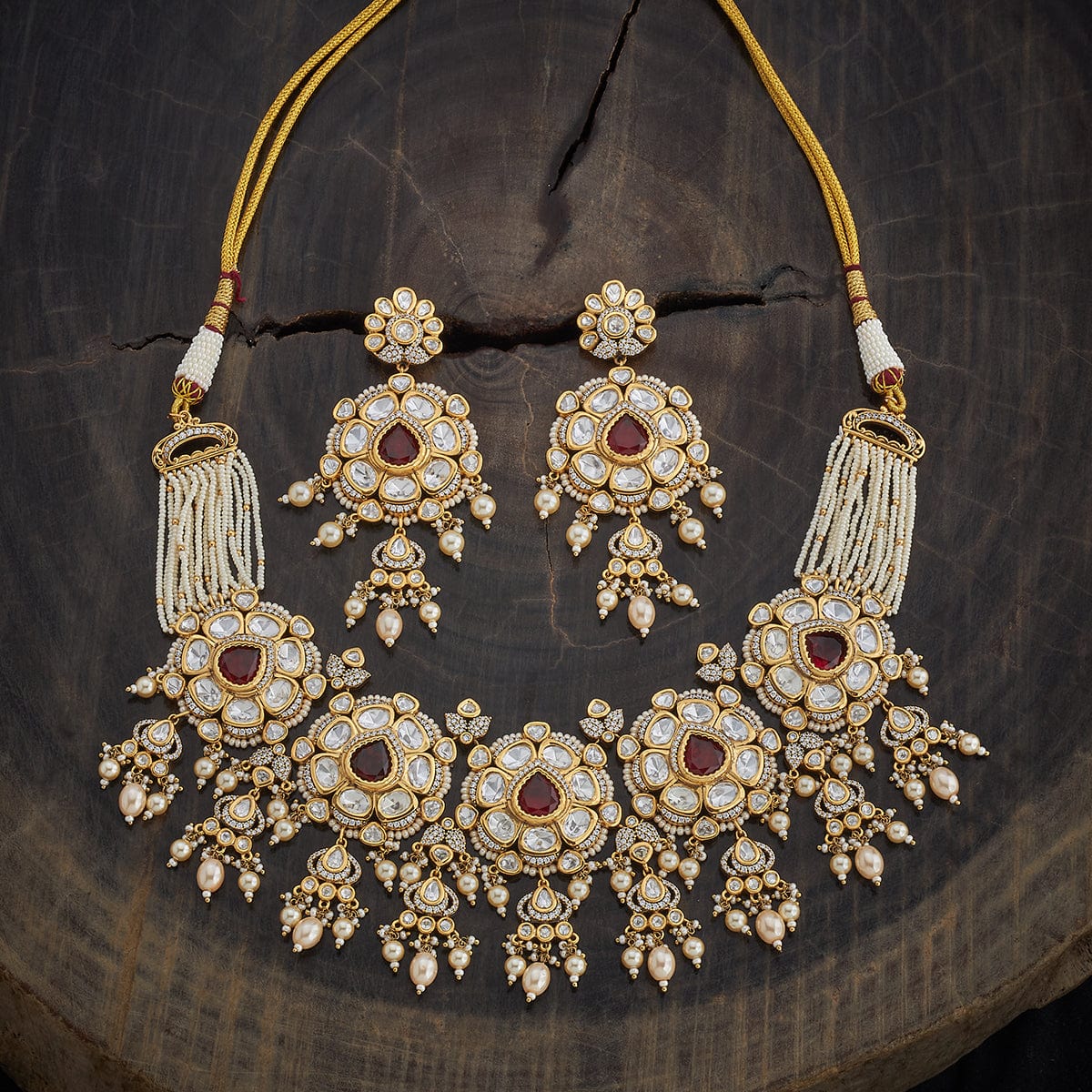 Kundan Necklace 163990 - Image 9