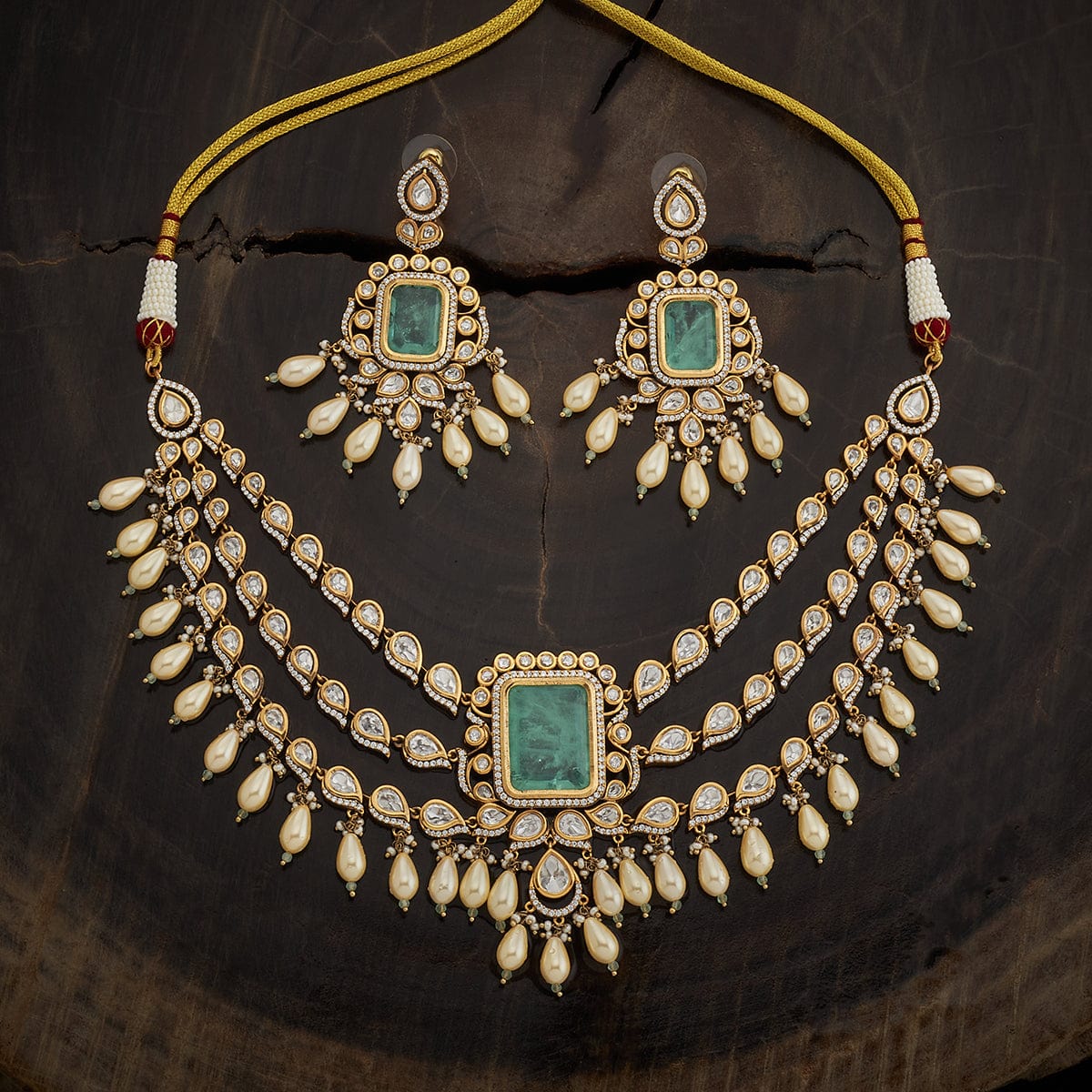 Kundan Necklace 163992 - Image 4
