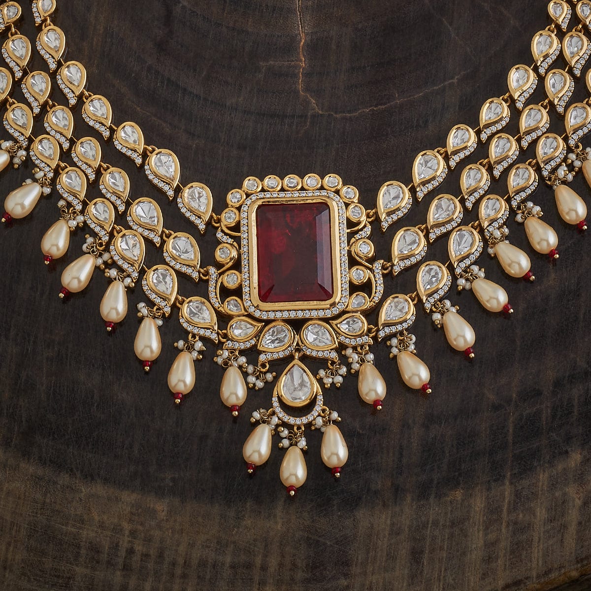 Kundan Necklace 163992 - Image 6