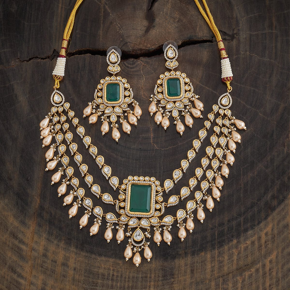 Kundan Necklace 163992 - Image 7