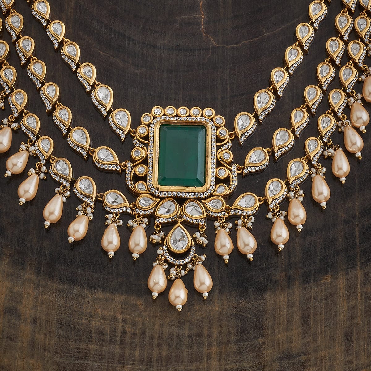 Kundan Necklace 163992 - Image 8