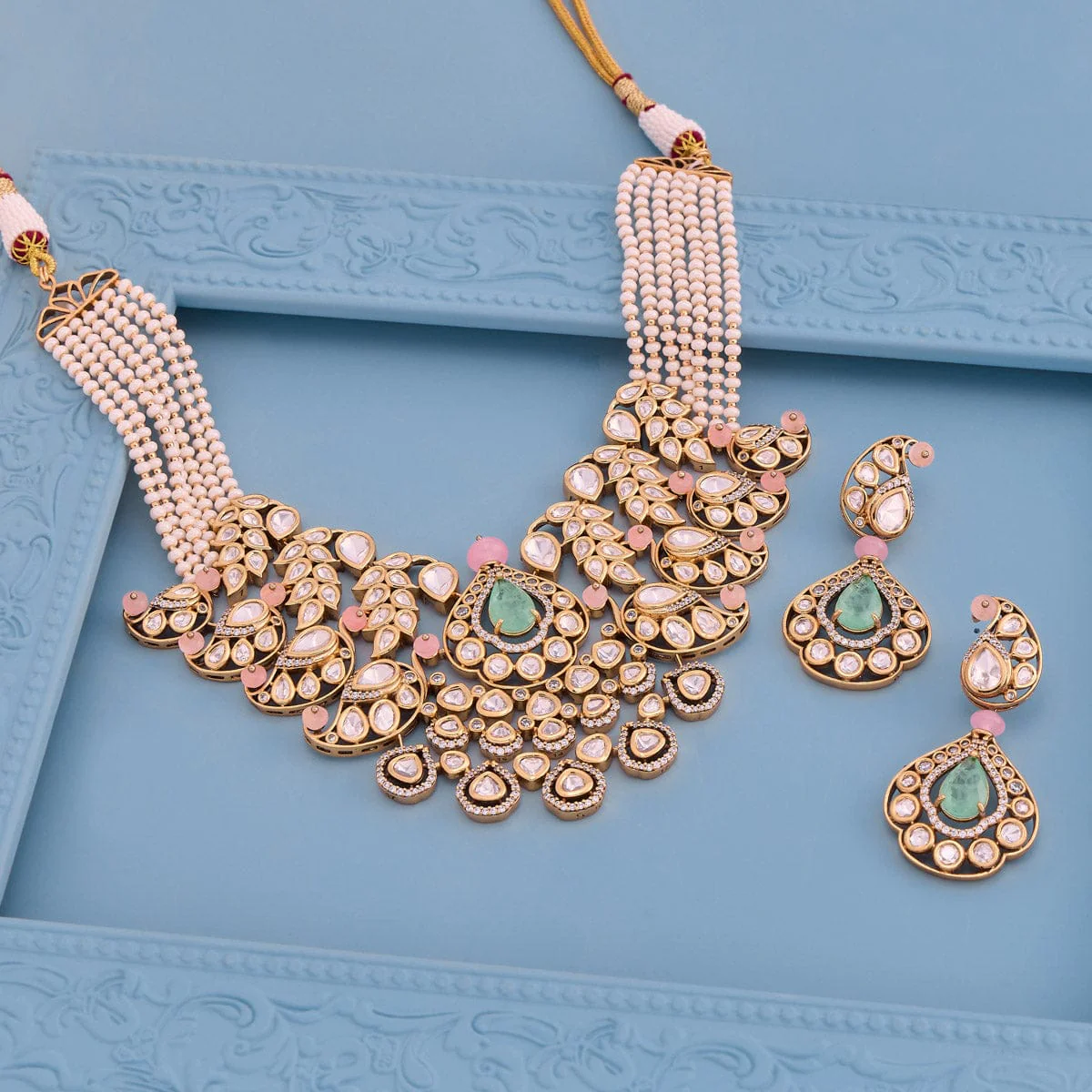 Kundan Necklace 164012 - Image 6
