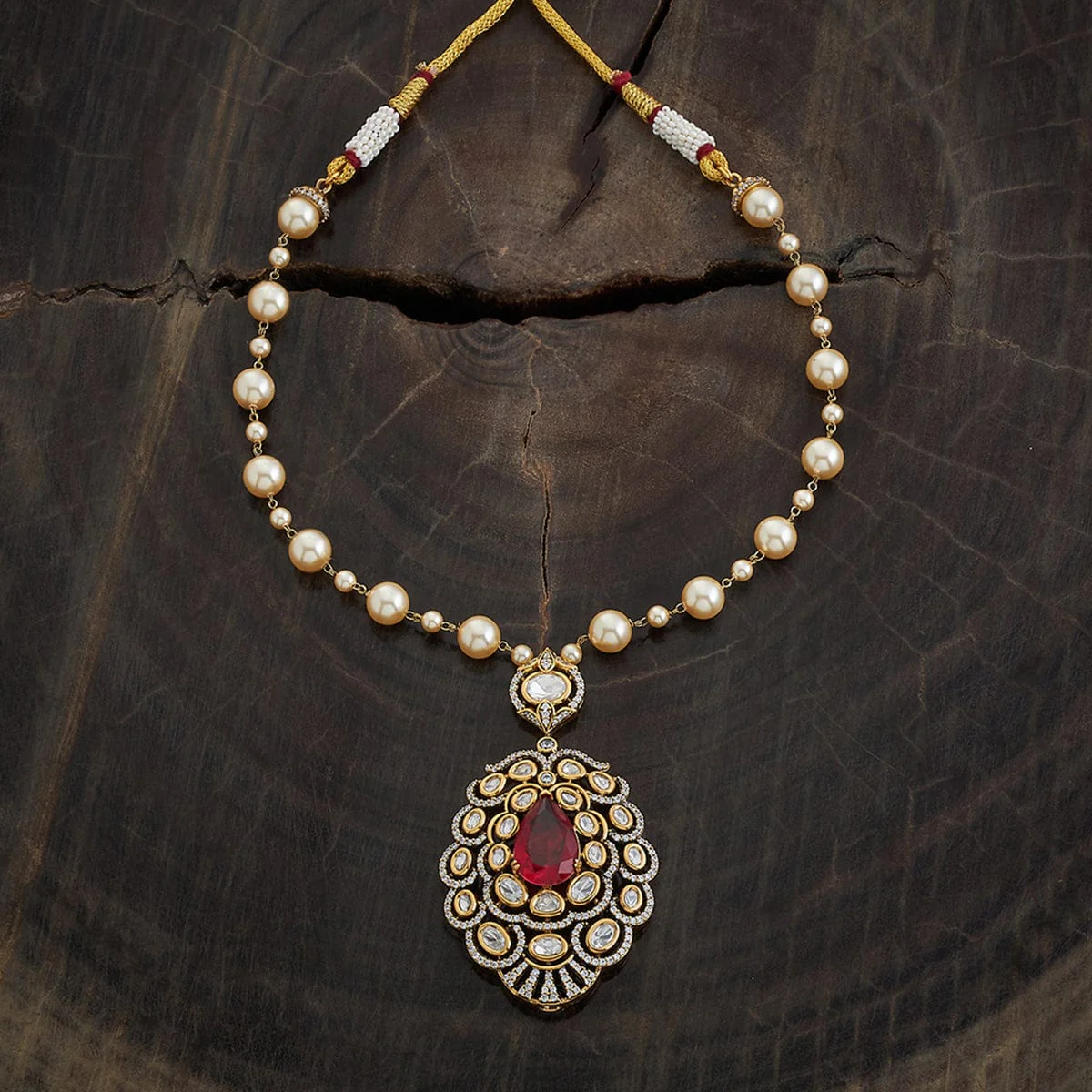 Kundan Necklace 173033 - Image 4