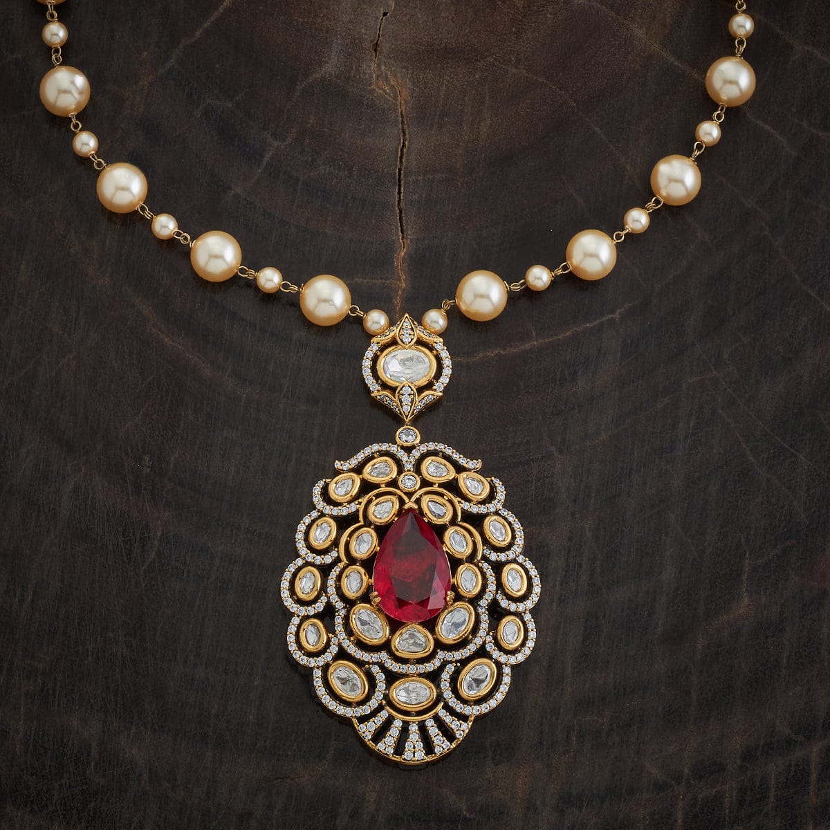 Kundan Necklace 173033 - Image 5