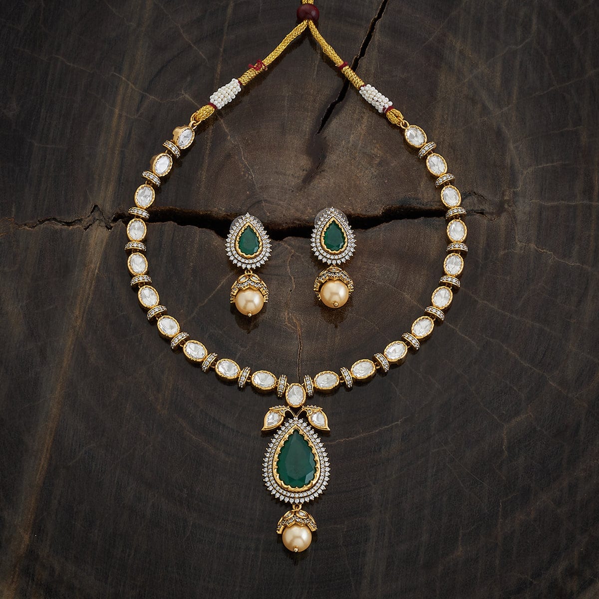 Kundan Necklace 173036 - Image 4