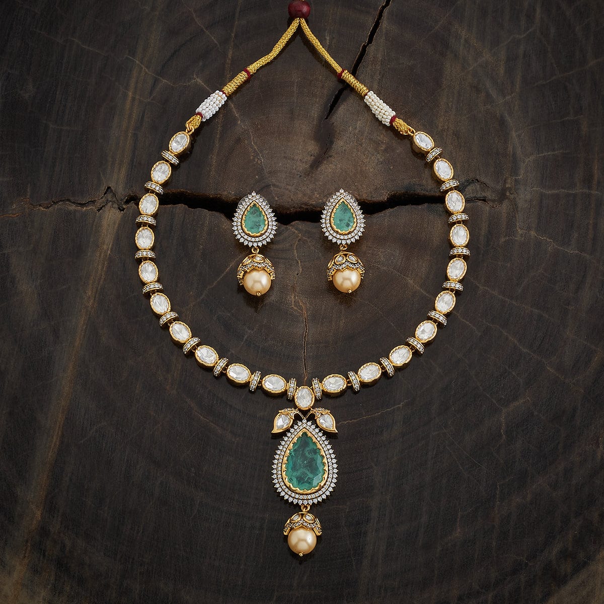 Kundan Necklace 173036 - Image 6