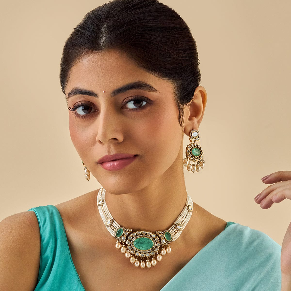 Kundan Necklace 174046 - Image 2