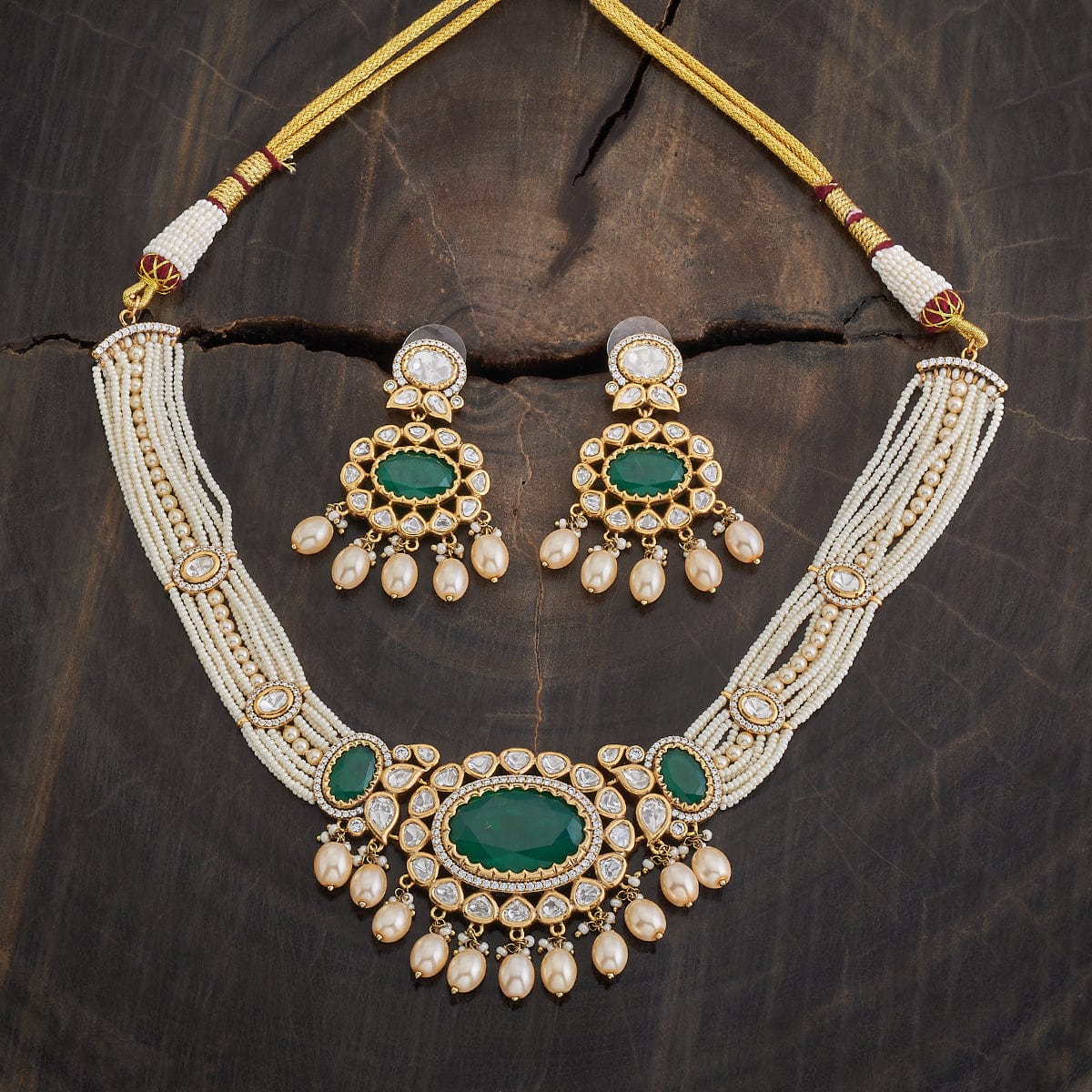 Kundan Necklace 174046 - Image 6