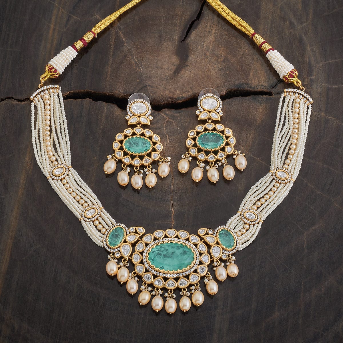 Kundan Necklace 174046 - Image 8
