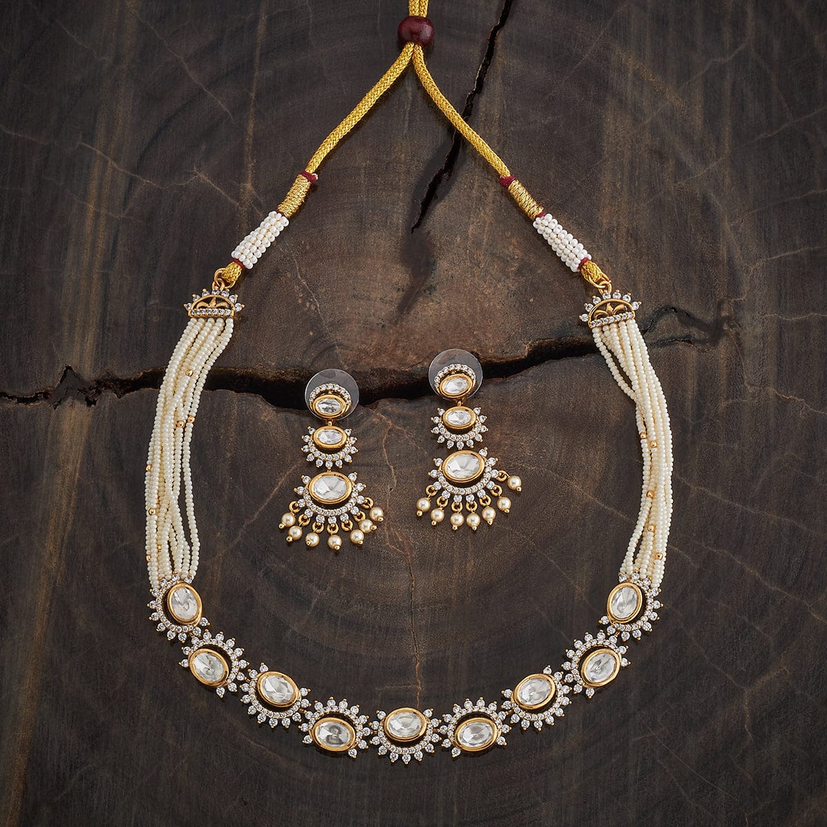 Kundan Necklace 174054 - Image 3