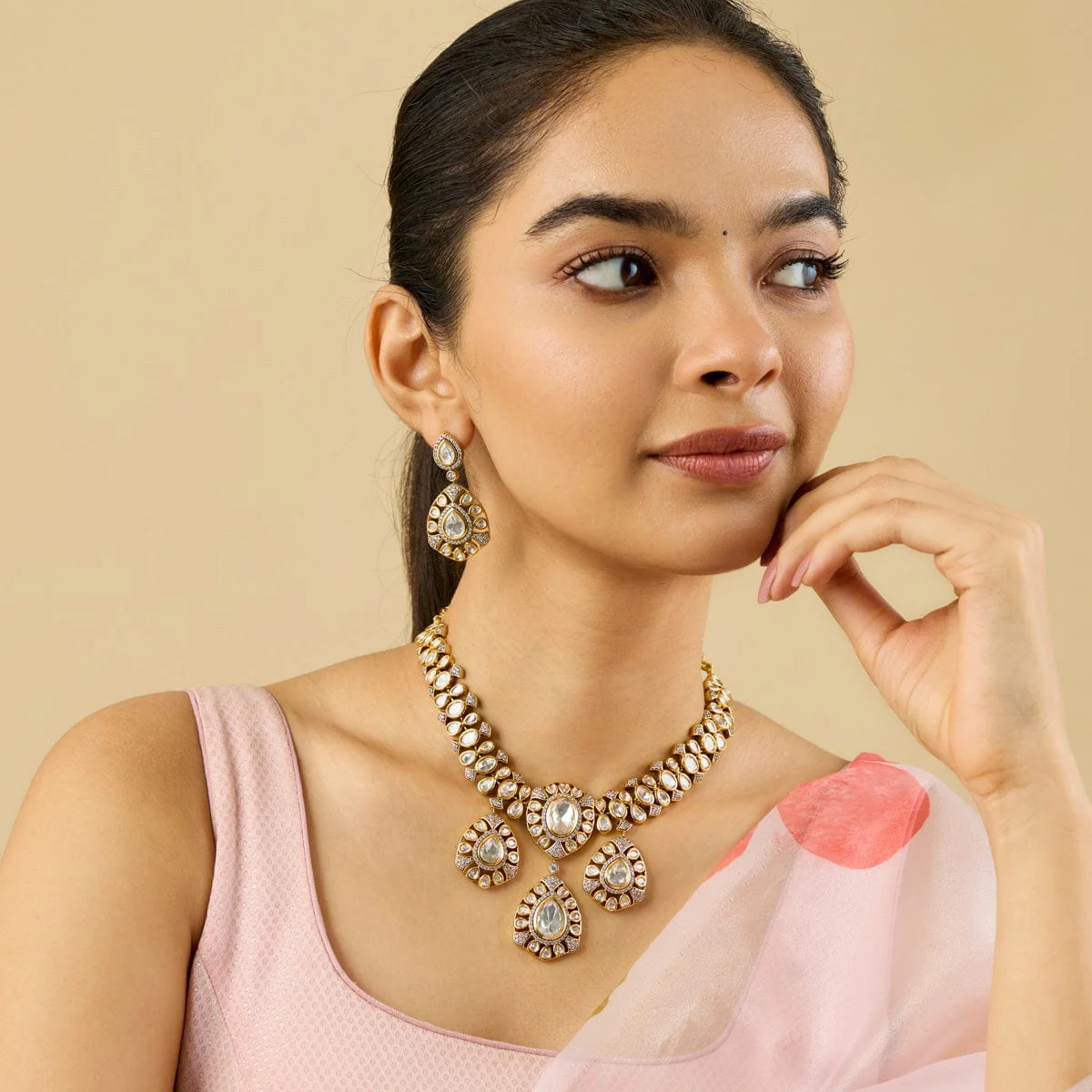 Kundan Necklace 184823 - Image 3