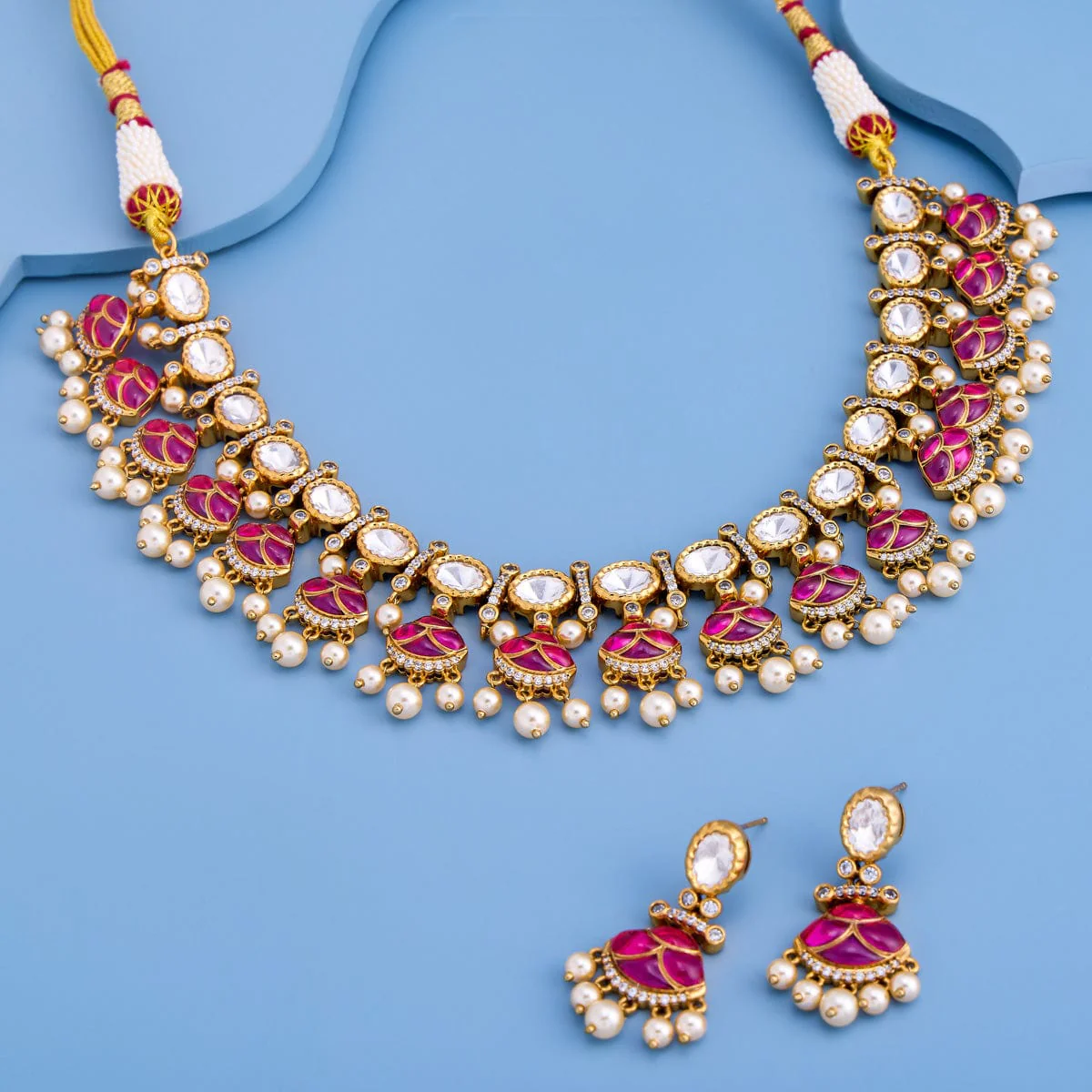 Kundan Necklace 184833 - Image 2