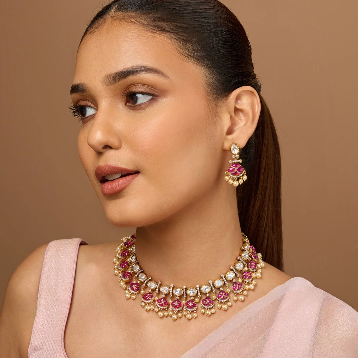 Kundan Necklace 184833 - Image 3