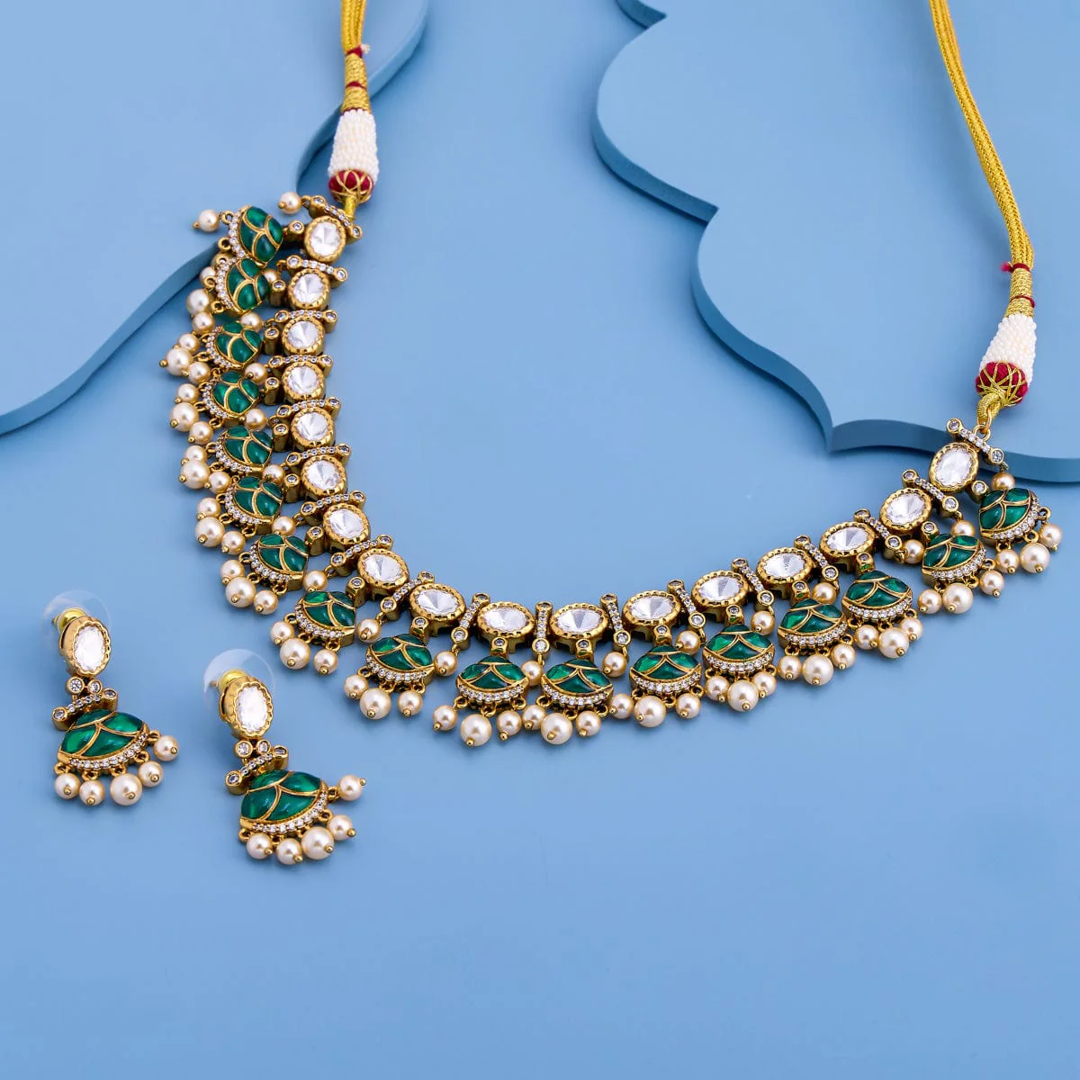 Kundan Necklace 184833 - Image 8