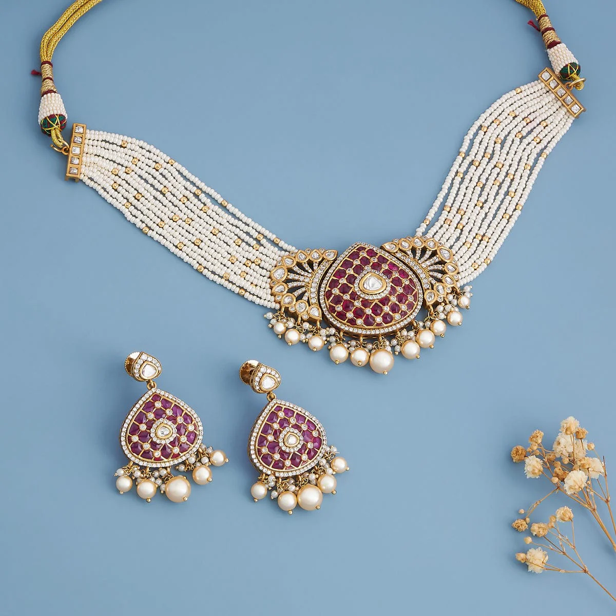 Kundan Necklace 185294 - Image 2