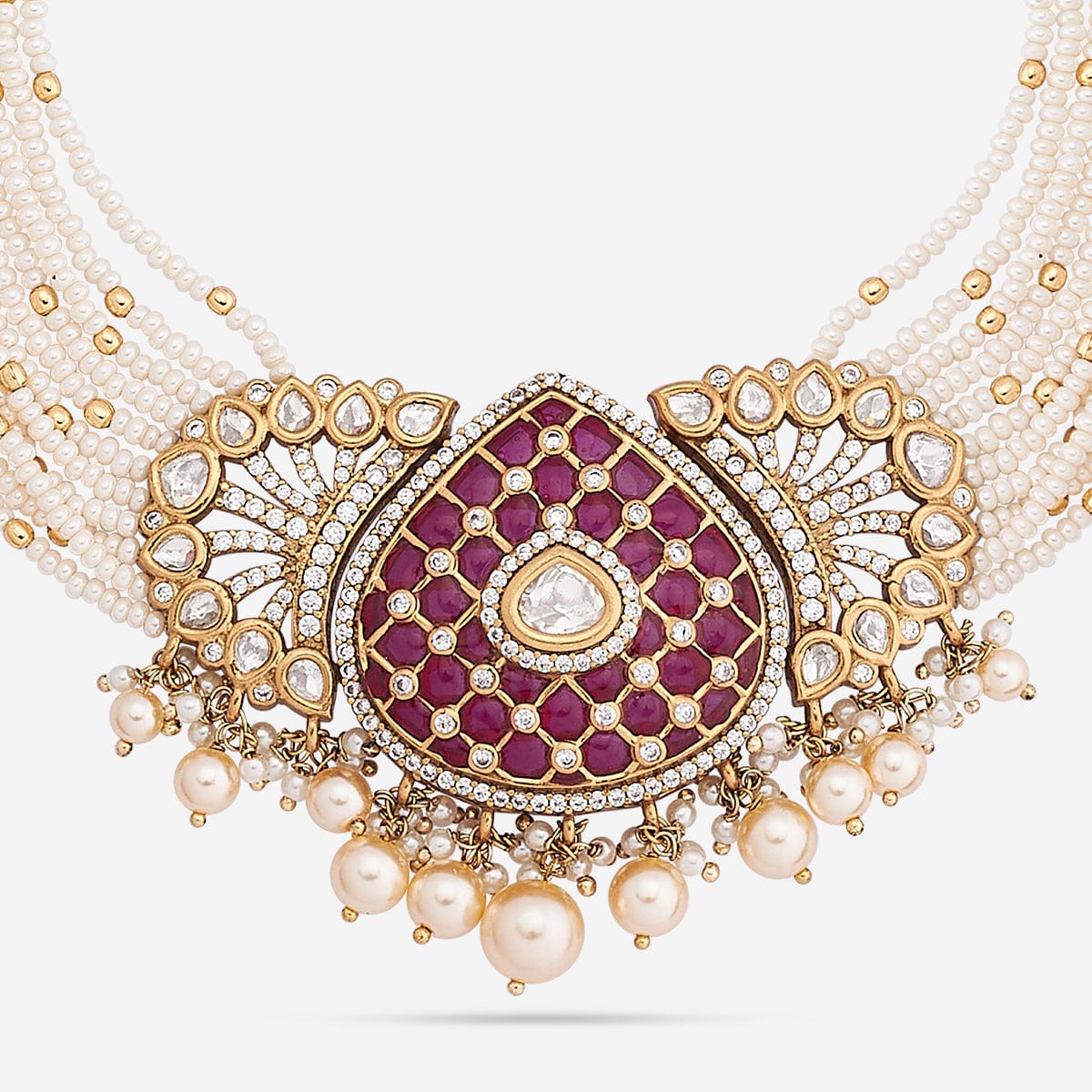 Kundan Necklace 185294 - Image 5