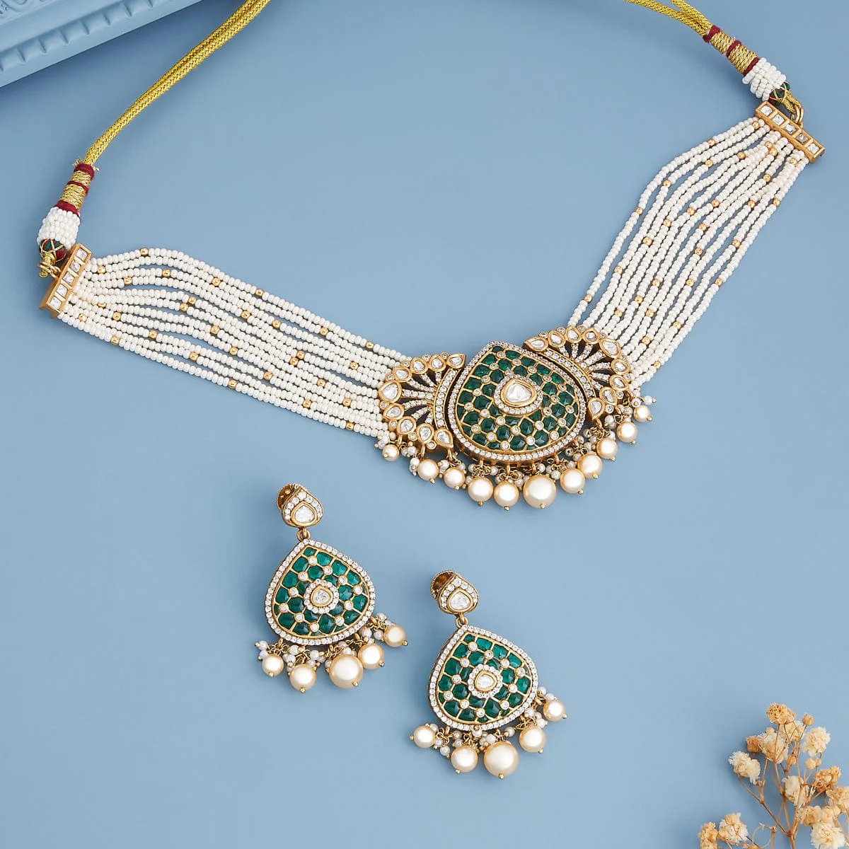 Kundan Necklace 185294 - Image 8
