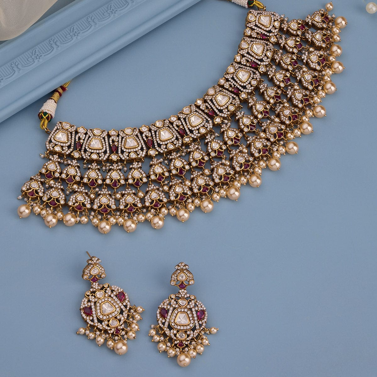 Kundan Necklace 185299 - Image 2