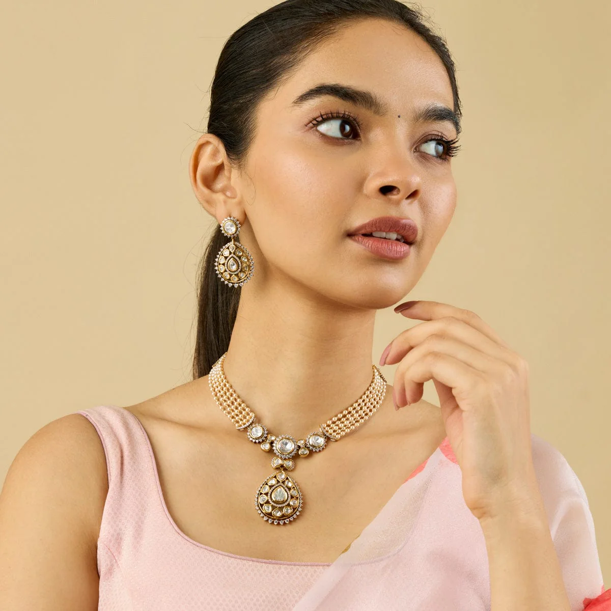 Kundan Necklace 187728 - Image 3