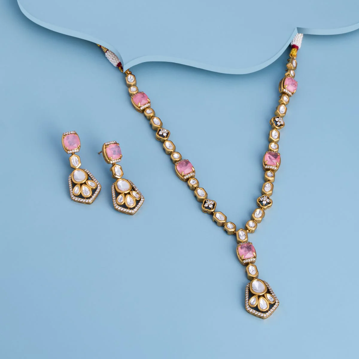Kundan Necklace 187737 - Image 13