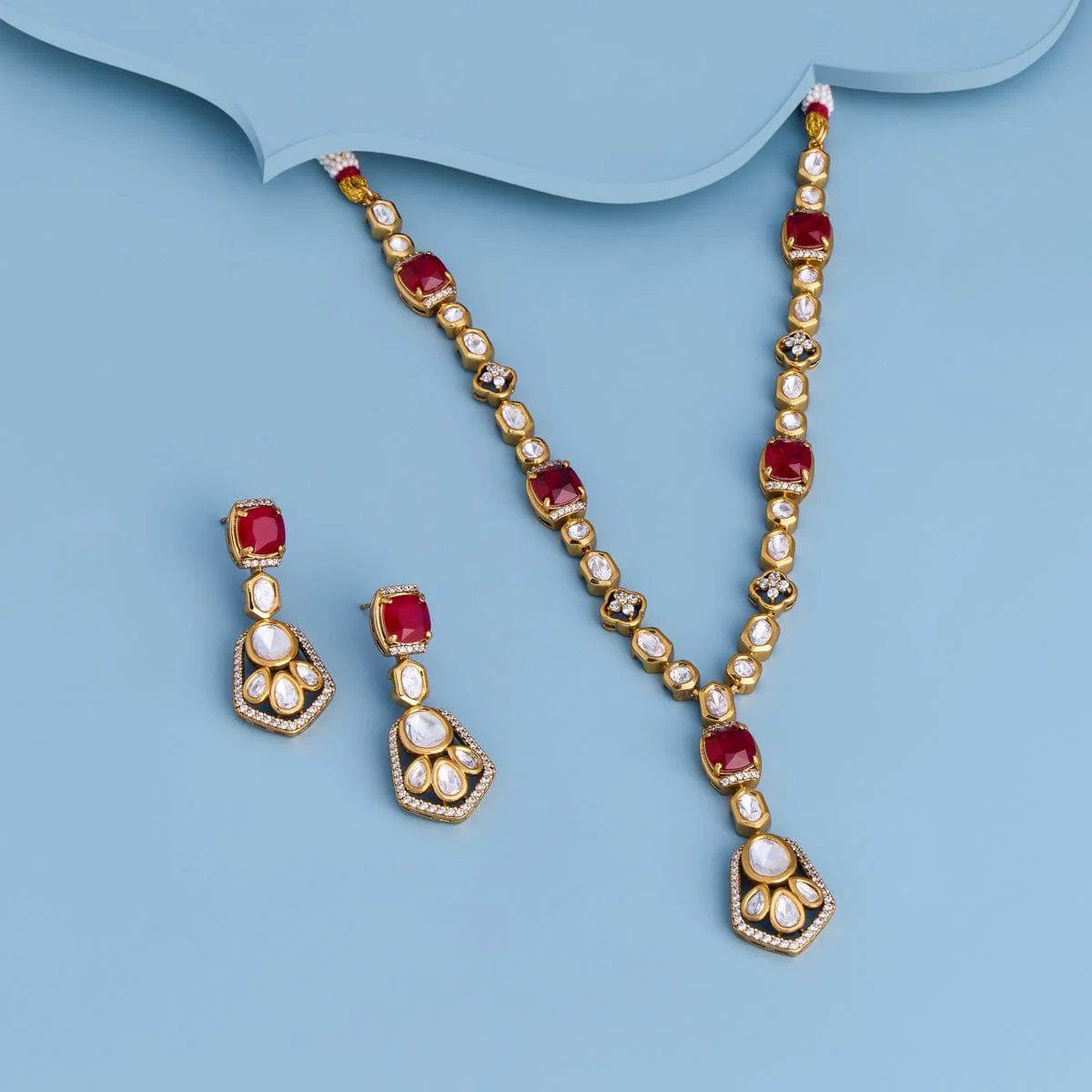 Kundan Necklace 187737 - Image 2