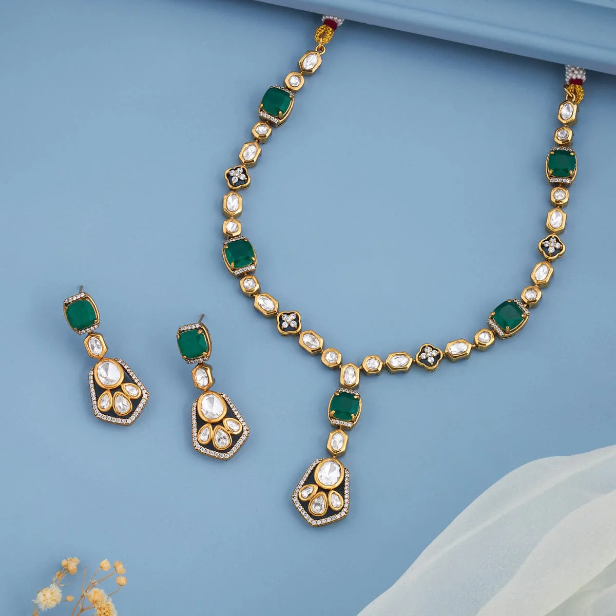 Kundan Necklace 187737 - Image 7