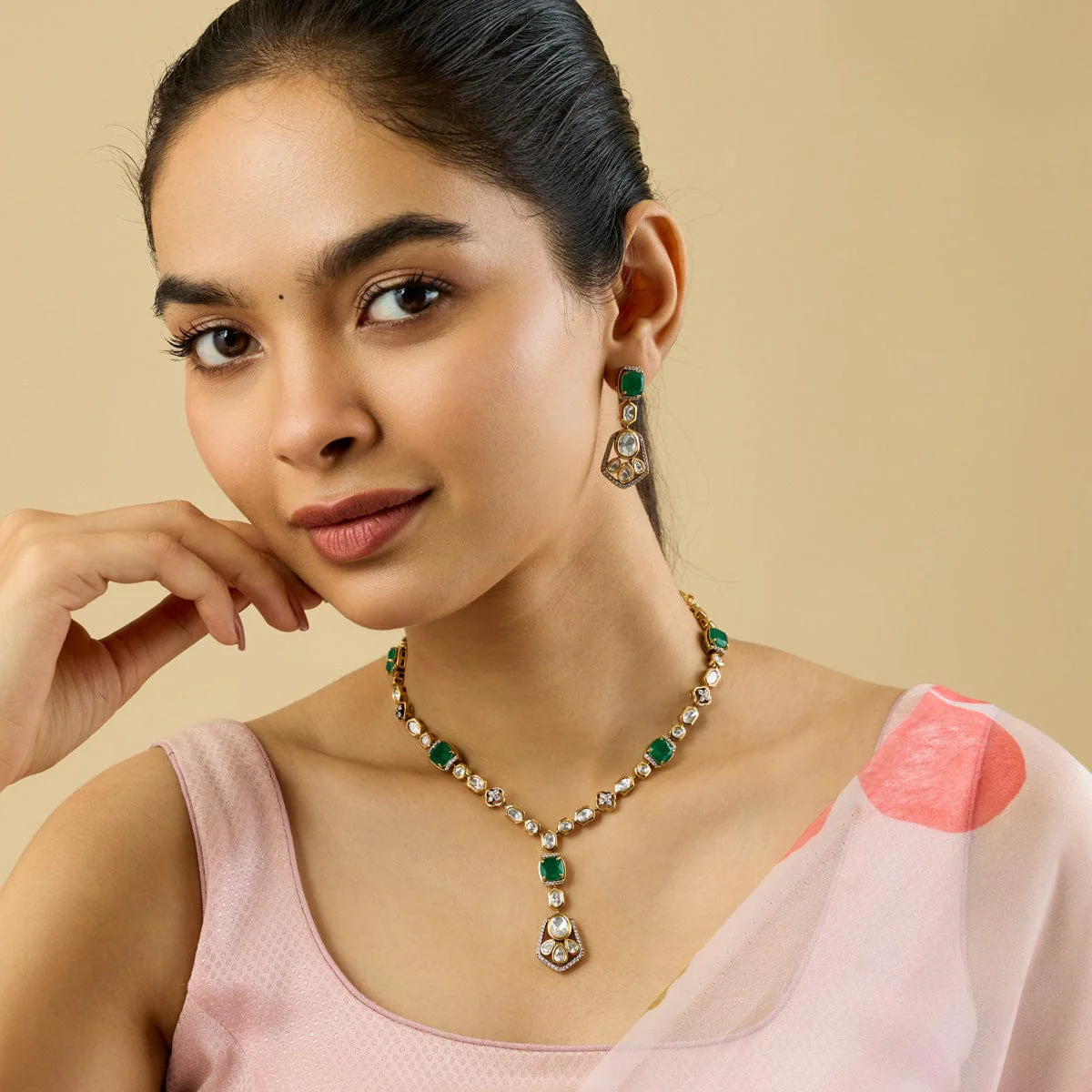 Kundan Necklace 187737 - Image 8