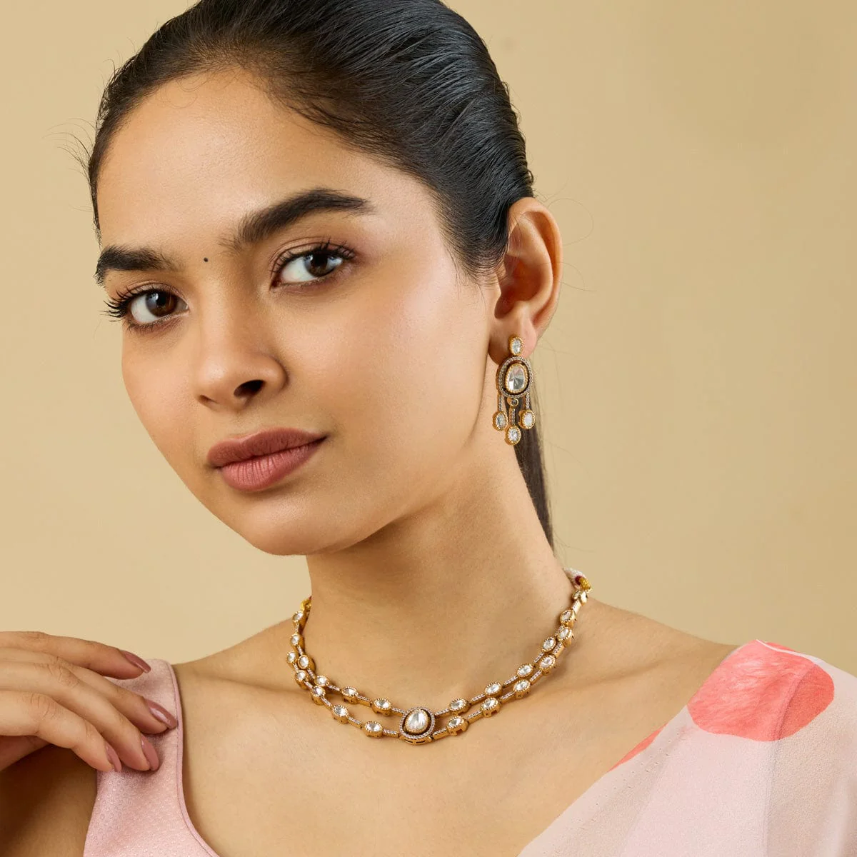 Kundan Necklace 187740 - Image 3