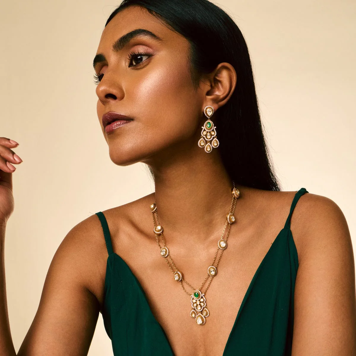Kundan Necklace 187881 - Image 3