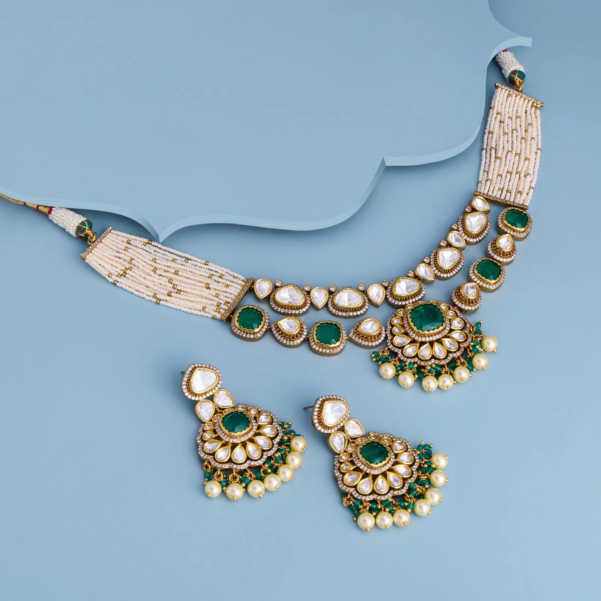 Kundan Necklace 187884 - Image 2