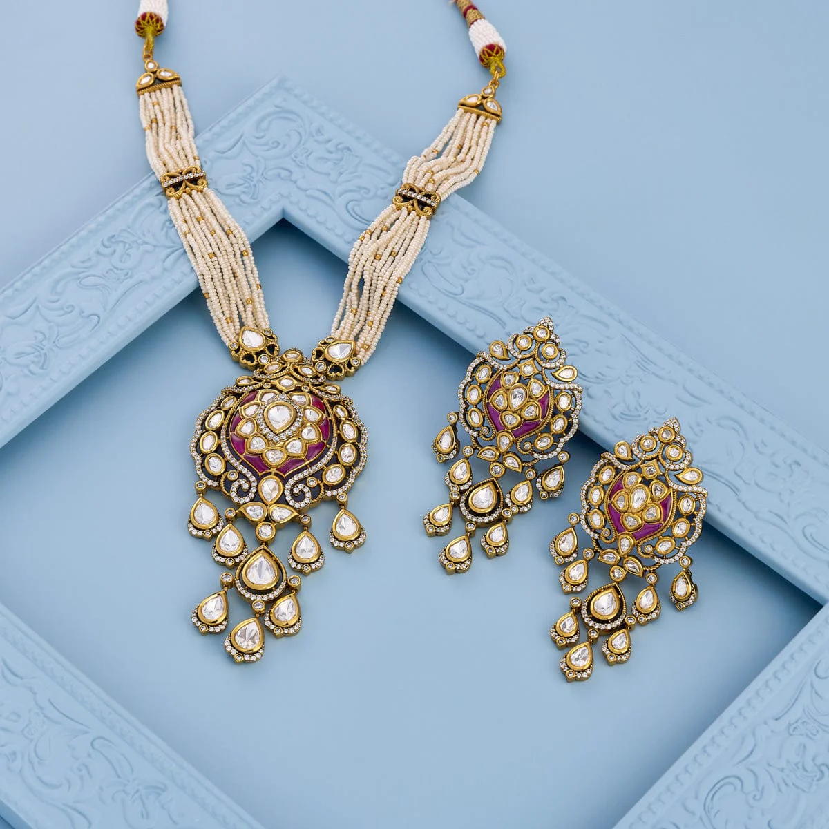 Kundan Necklace 189207 - Image 2