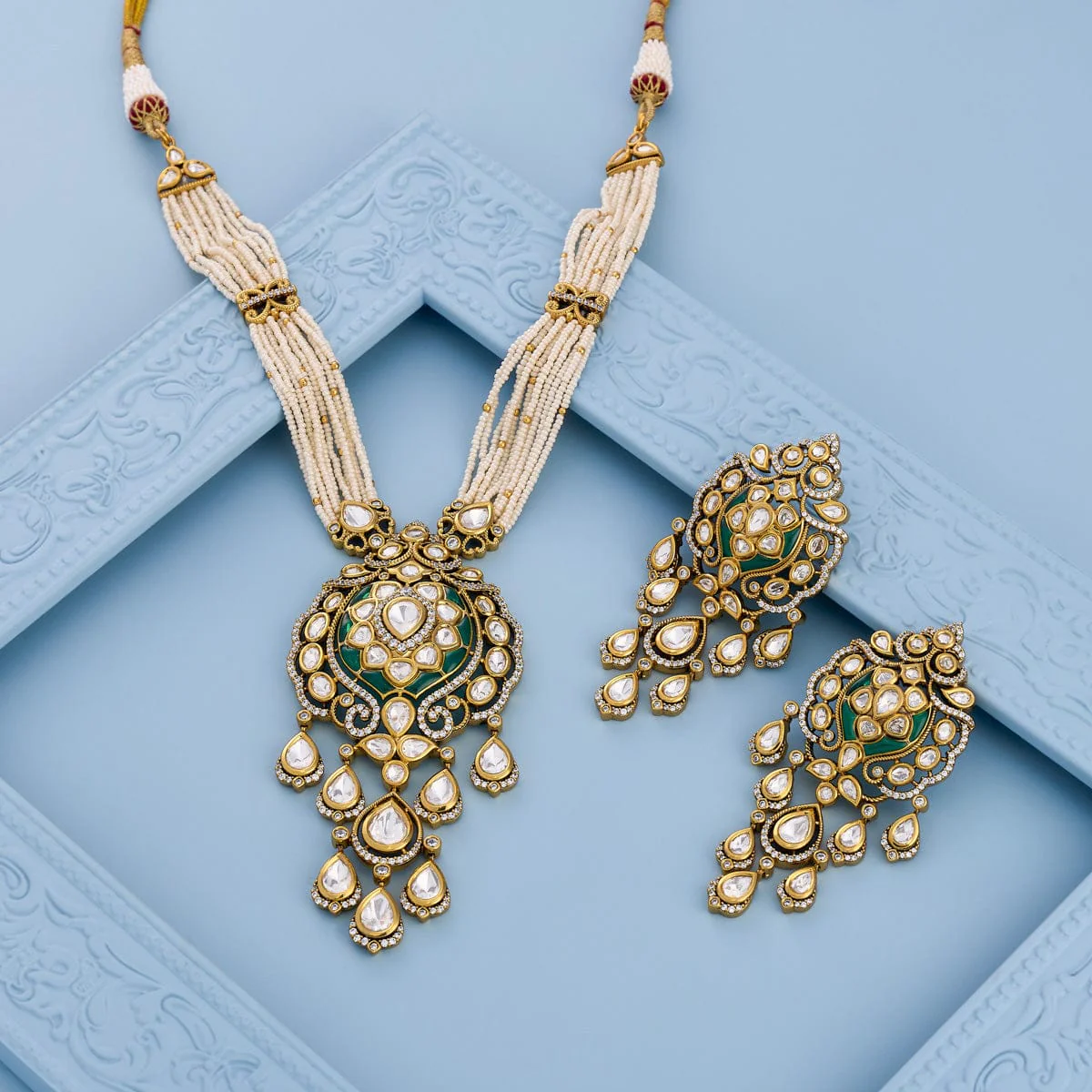 Kundan Necklace 189207 - Image 7