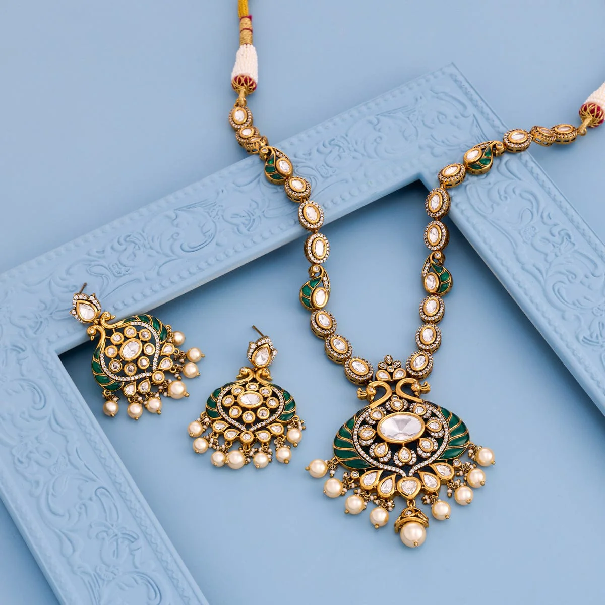 Kundan Necklace 189209 - Image 7