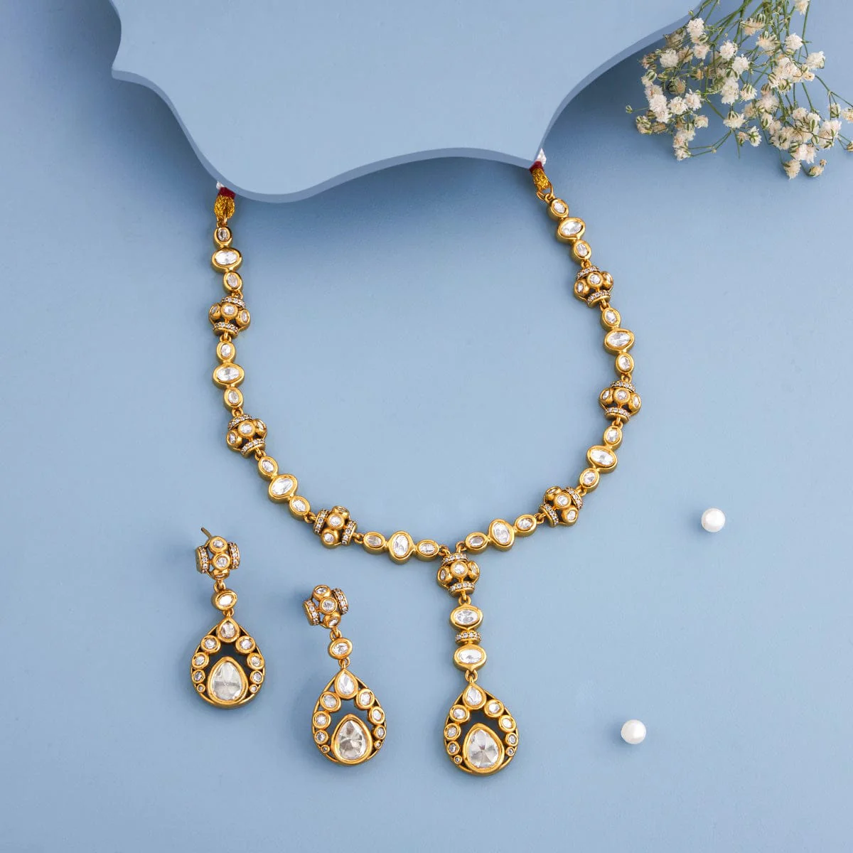 Kundan Necklace 189239 - Image 2