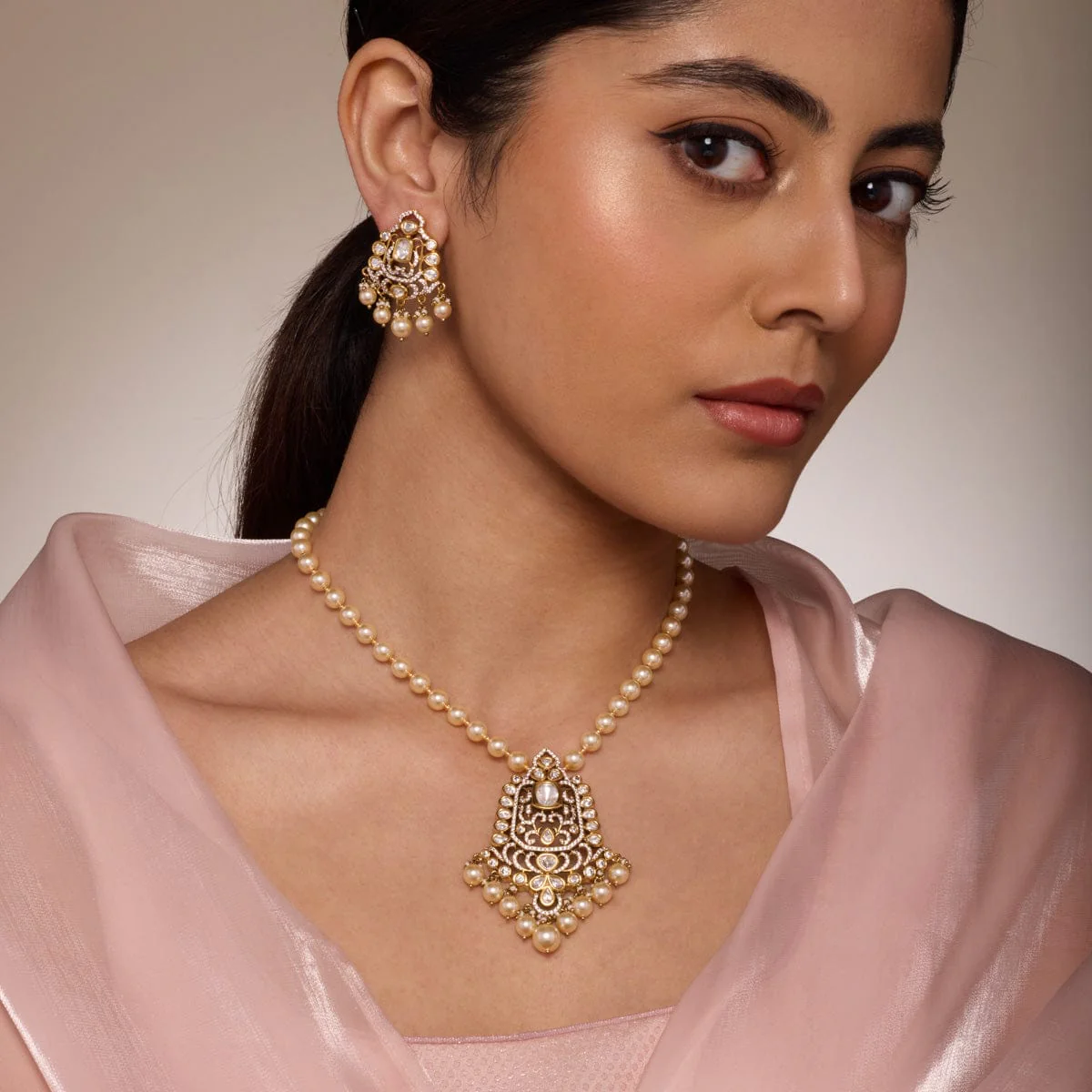 Kundan Necklace 189244 - Image 3