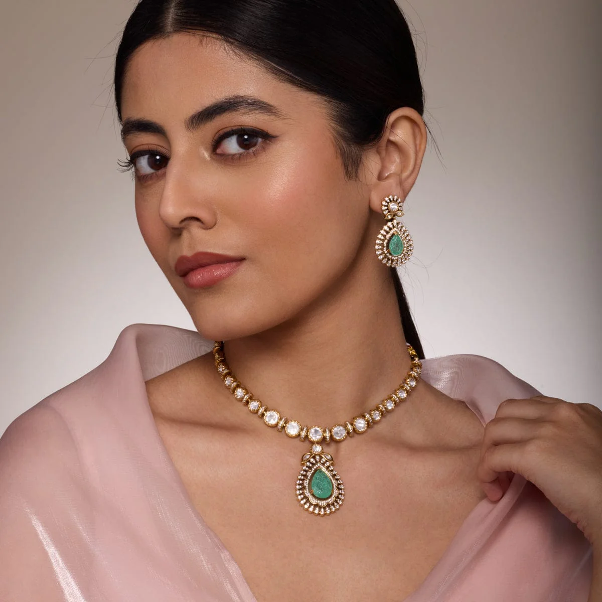 Kundan Necklace 191748 - Image 13