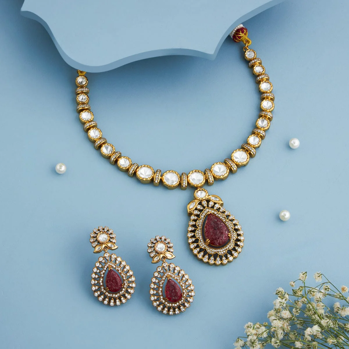 Kundan Necklace 191748 - Image 2