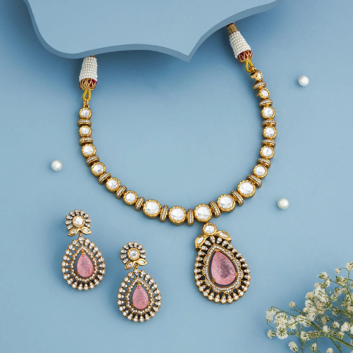 Kundan Necklace 191748 - Image 7