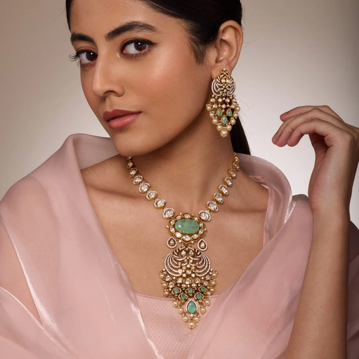 Kundan Necklace 191754 - Image 8