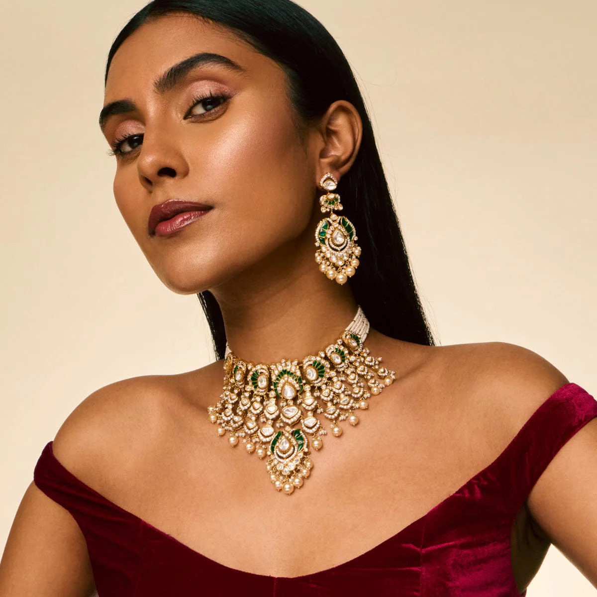 Kundan Necklace 193722 - Image 3