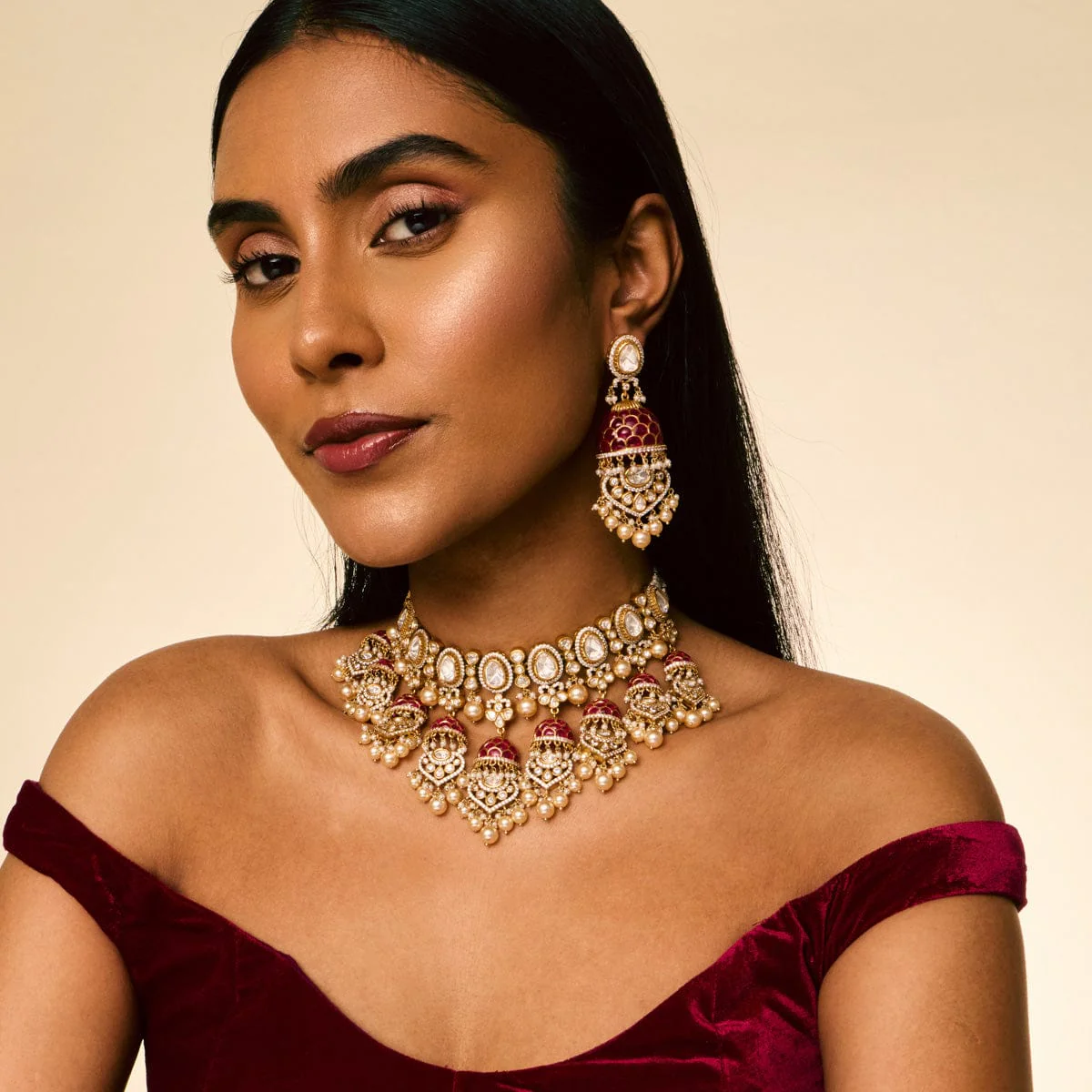 Kundan Necklace 193729 - Image 3