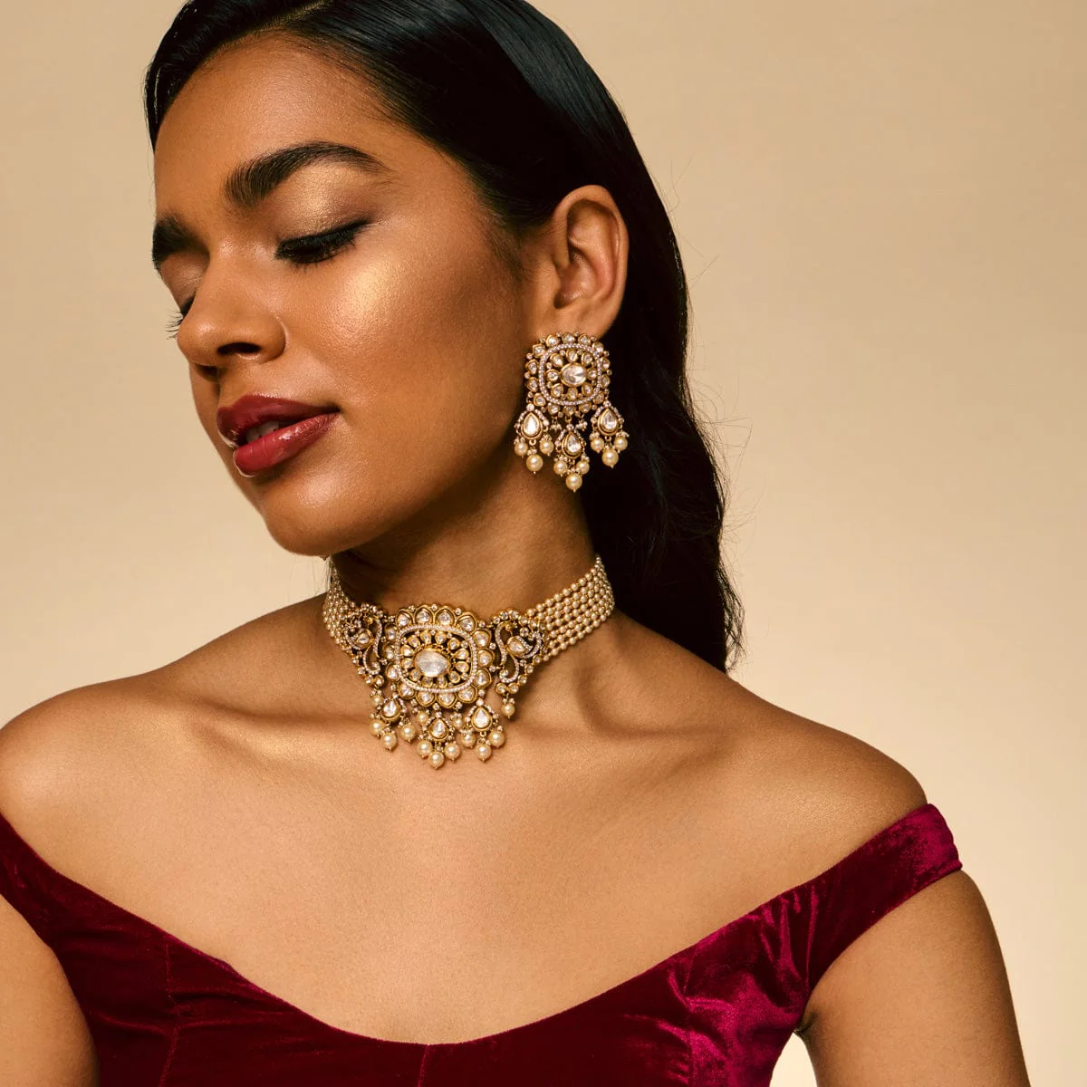Kundan Necklace 194009 - Image 3