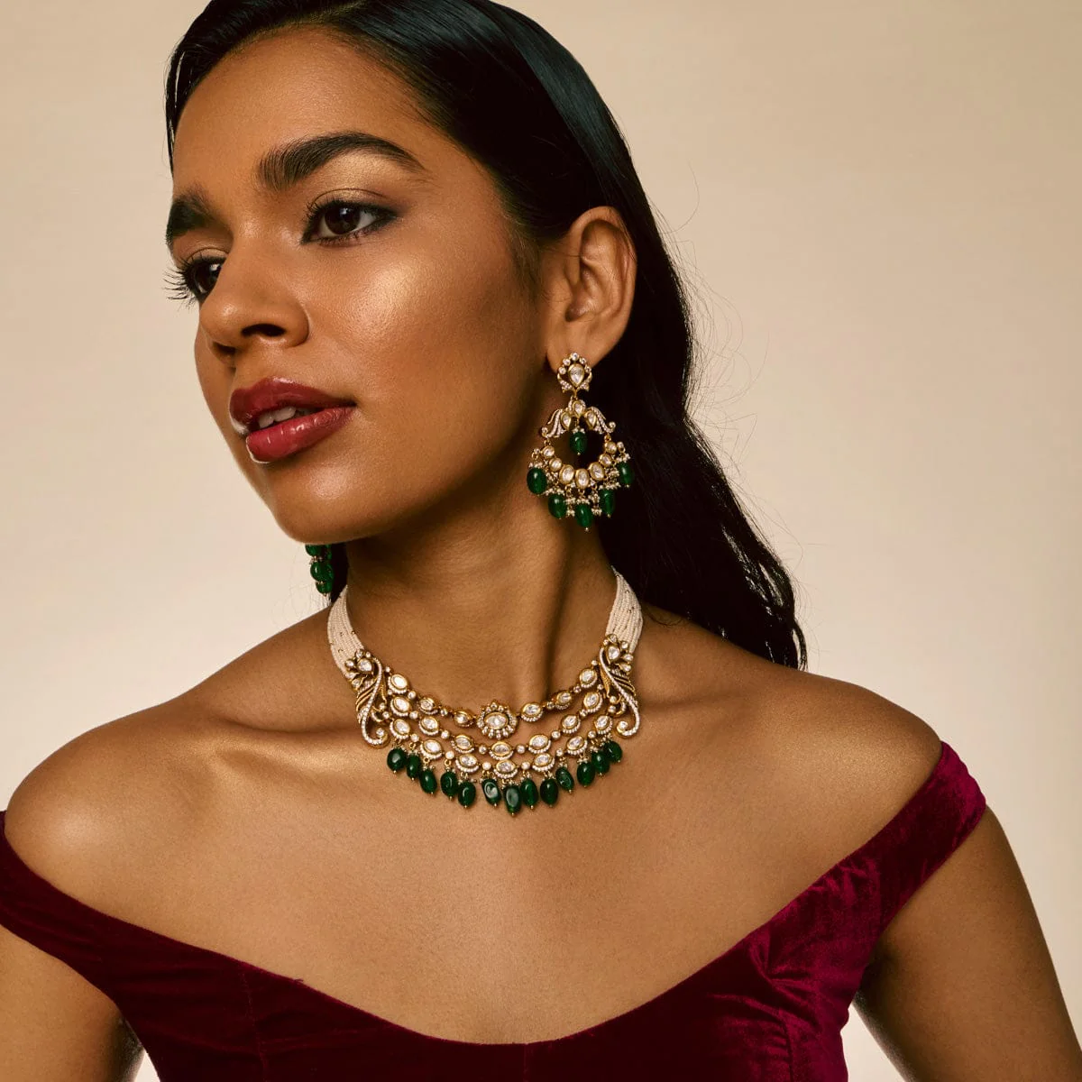 Kundan Necklace 194010 - Image 3